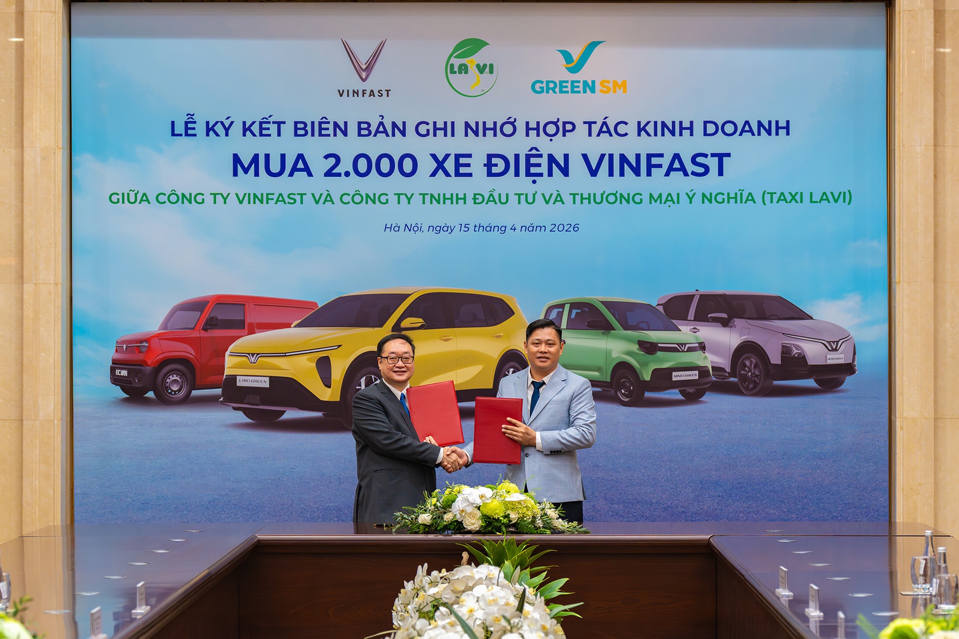 Đội xe taxi điện VinFast quy mô lớn